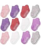 CozyWay Baby Non-Slip Toddler Socks 6-12 Months Girls | 12 Pairs Gripper Ankle Style - Buy Online on GoSupps.com