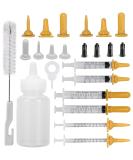Buy Breeding Bottle for Puppies & Kittens | Silicone Nipple Pet Feeding Bottle with Syringes - Ideal for Dogs & Cats - Yellow - Buy Online on GoSupps.com