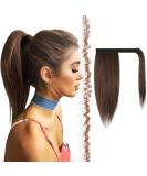 Buy 30 cm Fine Ponytail Extensions - Smooth Long Clip-In Hair Extensions in Brown & Light Brown Mix - Perfect for Women - Buy Online on GoSupps.com