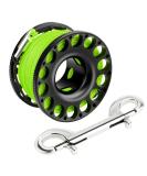 Aluminum Alloy Scuba Diving Reel with 30m High Visibility Line - Ideal for Wreck Cave Exploration | Fluorescent Green - Buy Online on GoSupps.com