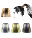 4PCS Plastic Circle Cuff Ponytail Holders for Women - Punk Hair Rings Headwear - Buy Online on GoSupps.com