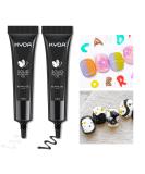 KYDA 2 Colors Solid Pudding Nail Gel Set - Clear & Black 3D Craving Gel for Nail Art Sculpting Drawing & Embossing - Buy Online on GoSupps.com