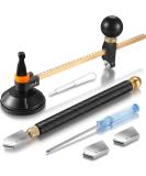 6-Piece Glass Cutter Tool Set with Pencil Style Cutter, Circular Cutter, Carbide Cutter, Screwdriver, Oil Dropper - for Glass, Tiles, Mirror - Buy Online on GoSupps.com
