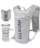 Inoxto drinking vest backpack light water running vest with 1.5 l water bladder daily backpack for hiking trail running cycling racing marathon for women and men black green basic - Buy Online on GoSupps.com