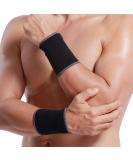 NeoTech Care Wrist Band - Elastic & Breathable Knitting for Tennis & Gym - Black (Size S 1 Pair) | International Shipping Available - Buy Online on GoSupps.com