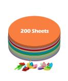 Ezyaid 6 Inch Construction Paper Circles - 200 Assorted Color Sheets for Kids Arts & Crafts - Buy Online on GoSupps.com