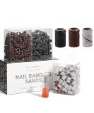 Makartt Nail Drill Bits Sanding Bands #80#150#240 Grits 300Pcs Zebra Brown Set for Acrylic Nails - Professional Manicure Pedicure Tools - Buy Online on GoSupps.com