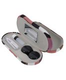 Healifty Lens Case and Glasses Case - 2 in 1 Double Sided Eye Case with Built-in Mirror Tweezer and Solution Bottle - Portable Lens Storage Box for Travel - Buy Online on GoSupps.com