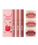3 Pcs Nude Matte Lipstick Set Nude Lipstick Velvet Air Moisture Smooth Crayon Lip Stain Long Lasting Lipstick 24 Hour Waterproof Nourishing Lipstick with a Matte Finish  Lip Gloss Lipstick for Women (Set C) SET-C - Buy Online on GoSupps.com