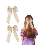 2 Pack Bow Hair Clips Hair Bows for Women Girls Large Bow Clips Hair Barrette Hair Accessories Apricot - Buy Online on GoSupps.com