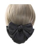 Women Hair Clip,Ribbon Barrette With Net Chignon,Professional Hair Bun Cover, Black Bun Cover Hair Tie, Barrettes Net Snood Hairnet Bow Bow-knot Decor Hair Clip Hairnet,Black - Buy Online on GoSupps.com