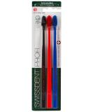 SWISSDENT PROFI COLOURS Toothbrush - Medium Soft Bristles Patented Spoon Shape Pack of 3 - Ideal for Cleaning Hard-to-Reach Areas - Buy Online on GoSupps.com
