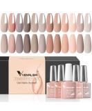 VENALISA 12 Pcs 7.5ml Gel Nail Polish Set - Nude Gel Polish Set All Seasons Skin Tones Neutral Pink Brown Gel Polish Kit Soak Off UV LED Gel Polish Set Nail Art Salon Manicure DIY Home Gifts for Girls Women 12Pcs- Nude Ne - Buy Online on GoSupps.com