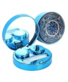 Ofone Glittering Stars Contact Lens Containers Set | Colored Contacts Storage with Travel Labels Tweezers & Mirrors - Ideal for Women & Girls (Blue) - Buy Online on GoSupps.com