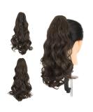 Buy Gairyan 45cm Claw Clip Ponytail Extensions - Curly Wavy Synthetic Hair in Medium Brown | Clip-in Hair Extensions for Women - Buy Online on GoSupps.com