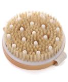 Natural Bristle Massage Brush for Cellulite & Lymphatic Health | Dry Body Peeling & Bathing Brush - Buy Online on GoSupps.com