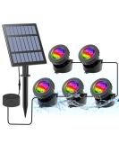 Coreslux RGB Solar Pond Lighting - Adjustable IP68 Waterproof Underwater Spotlights (5 Pack) for Garden & Diving - Buy Online on GoSupps.com