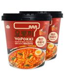 Yopokki Hot Spicy Rabokki Cup - Korean Ramen Noodle Tteokbokki Rice Cakes (2 Cup) - Buy Online on GoSupps.com