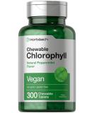 Chlorophyll Tablets 300 Chewables - Natural Peppermint Flavor, Vegan, Non-GMO, Gluten Free by Horbaach - Buy Online on GoSupps.com