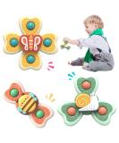Welan Saugnapf Baby Toy Set - 3 Funny Sensory Water Toys for Infants - Bath Tub Toys (1 Year+) - Butterflies Bees & Snails - Buy Online on GoSupps.com