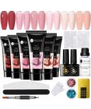 UR SUGAR Poly Nail Gel Kit: 6 Jelly Pink Shades - Poly Extension Gel Set with Slip Solution & Manicure Tools - Buy Online on GoSupps.com