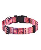 Mihqy Adjustable Dog Collar - Soft & Comfortable Bohemian Design for Small Medium & Large Dogs (Orange Geometry XS: 20-30 cm) - Buy Online on GoSupps.com