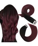 Moresoo Black and Red Tape in Human Hair Extensions 16 Inch Remy Hair 20 Pieces - Buy Online on GoSupps.com