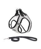 Suredoo Dog Harness & Leash - Reflective Chest Harness for Small Dogs Puppies & Cats | Anti-Train Design (White Wave Large) - Buy Online on GoSupps.com