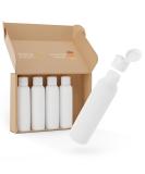 Kunz Packaging 100ml Travel Bottles - 5 Set Silicone-Free Liquid Containers for Aircraft Travel - Buy Online on GoSupps.com