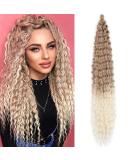 DSoar 30 Inch Ocean Wave Curly Crochet Hair - 3 Packs Deep Twist Braids Synthetic Hair Extensions for Women & Girls (27/613#) - Buy Online on GoSupps.com