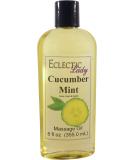 Cucumber Mint Massage Oil 8 oz | Aromatherapy & Relaxation | Sweet Almond & Jojoba Oils | Preservative Free - Buy Online on GoSupps.com