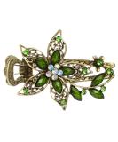 FRCOLOR Vintage Women s Flower Crystal Hair Clips - Elegant Green Hair Accessories for International Shipping - Buy Online on GoSupps.com
