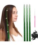 600 Strand Green Hair Tinsel Extensions Kit - Sparkling Heat Resistant Glitter for Women and Girls - 48 Inch - Buy Online on GoSupps.com