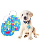 Buy 2-Piece Dog Brand Bag with Push Button | Military ID Silencer Ring & Address Tag for Dogs & Cats - Blue Bone Paw Design - Buy Online on GoSupps.com