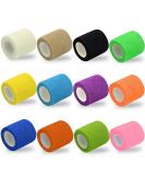 GothicBride 12 Roll Self-Adhesive Bandage - 5cm x 4.5m Elastic Fleece Adhesive Wrap for First Aid & Injury Support - Buy Online on GoSupps.com