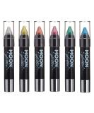Moon Glitter Holographic Glitter Paint Stick/Body Crayon Makeup Set - 0.12oz - 6 Colours - Buy Online on GoSupps.com