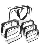 APREUTY Clear Makeup Bags Set - TSA Approved 6 Pcs Cosmetic Travel Bags with Zipper Handle for Airport Organization - Buy Online on GoSupps.com