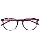 Opulize Met - Reading Glasses Blue Light Blocking Slim Round Frame Spring Hinges Improve Sleep Computer Gaming Anti-Reflective Purple Tortoiseshelll Mens Womens B60-5 +1.50 +1.5 Magnification (Pack of 1) Purple Tortoiseshell Front Cherry Red Arms - Buy Online on GoSupps.com