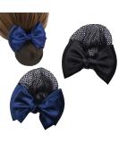 2 Pieces Hair Bowknot Bun Covers | Elastic Mesh Hair Caps for Nurses & Flight Attendants - Shop Internationally! - Buy Online on GoSupps.com