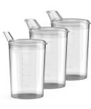 3x Beak Cups with Lids - 250ml Transparent Baby Drinking Set | Spill-Proof Design for Easy Use - Buy Online on GoSupps.com