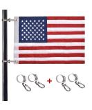 Universal Boat Flag Marine 12"x18" with 4 Boat Flag Pole Kits USA Flag with 50 Embroidered Stars American Boat Flag 12x18 Inch - Buy Online on GoSupps.com