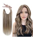 Vivien Real Hair Wire Extensions - Light Brown with Blonde Highlights | 35cm 50g #P8/60 | Premium 3-in-1 Hair Solutions - Buy Online on GoSupps.com