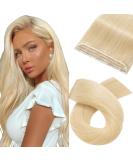 Silk-Co 1PC Clip-In Hair Extensions - Real Human Hair 20cm 40g Soft & Naturally Smooth Blonde 613# - Buy Online on GoSupps.com