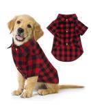Plaid Dog Shirt Red Buffalo Dog Outfit Soft Casual Dog Clothes for Small Medium Large Dogs Puppy Cats Halloween Thanksgiving Christmas Costumes(S) Small Red - Buy Online on GoSupps.com