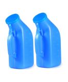 ONEDONE Male Urinals with Lid 40oz./1200mL - 2Pack | Portable Urinal Bottles for Men | Hospital Home Bedside | Blue - Buy Online on GoSupps.com