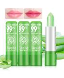 3 Pieces Aloe Vera Temperature Changing Lipstick Set - Long-Lasting Moisturizing Crystal Jelly Lip Balm - Buy Online on GoSupps.com