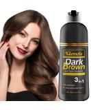 KILOMETS Dark Brown Hair Dye Shampoo 400ml - 100% Grey Coverage - Ammonia Free Color - Instant Coloring - 13.5 Fl Oz - Buy Online on GoSupps.com