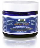 Organic Muddy Face Detox Mask - Spa Quality Facial Clay Mud with Aloe Vera Grapeseed Oil & Seaweed - 2.5 oz Jar for Radiant Skin - Buy Online on GoSupps.com