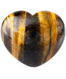Nupuyai Tiger's Eye Heart Palm Worry Stone - Chakra Reiki Healing Crystal Love Stone - 45mm (Brown/Tiger's Eye) - Buy Online on GoSupps.com