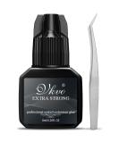 8ml Extra Strong Eyelash Extension Glue with Tweezers | Fast Drying 7-8 Weeks Retention Professional Use - Buy Online on GoSupps.com